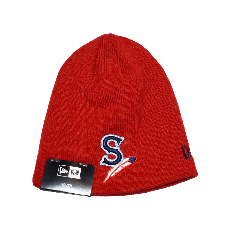 Men's hats breathable navy-Spokane Indians Youth New Era Knit Cap