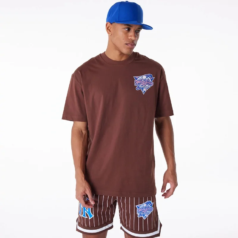 Men's T-shirts lightweight green-Subway Series New Era Australia Brown Oversized T-Shirt