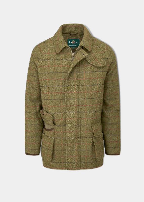 Men's polo shirts breathable navy-Surrey Waterproof Tweed Coat In Meadow - Shooting Fit