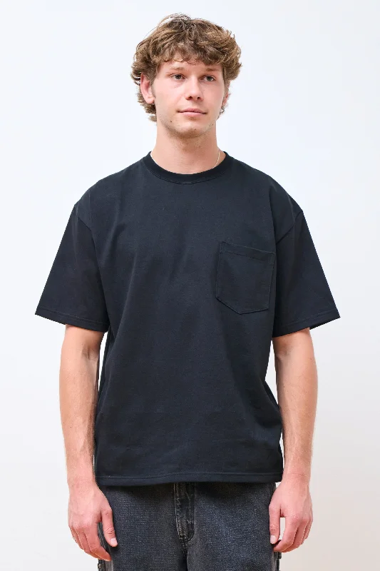 Men's T-shirts comfy green-T-Shirt With Pocket Black