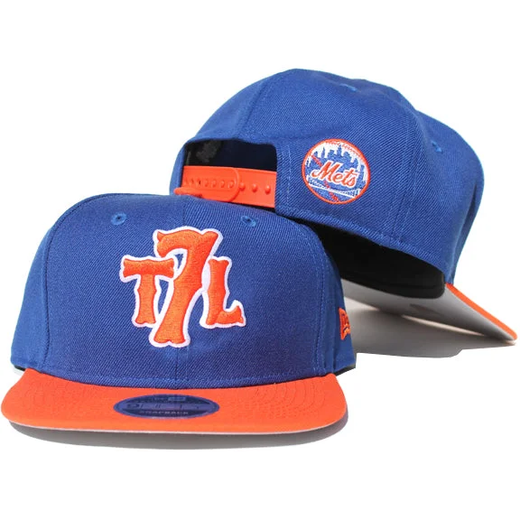 Men's hats breathable navy-T7L x METS (blue/orange) - New Era Snapback