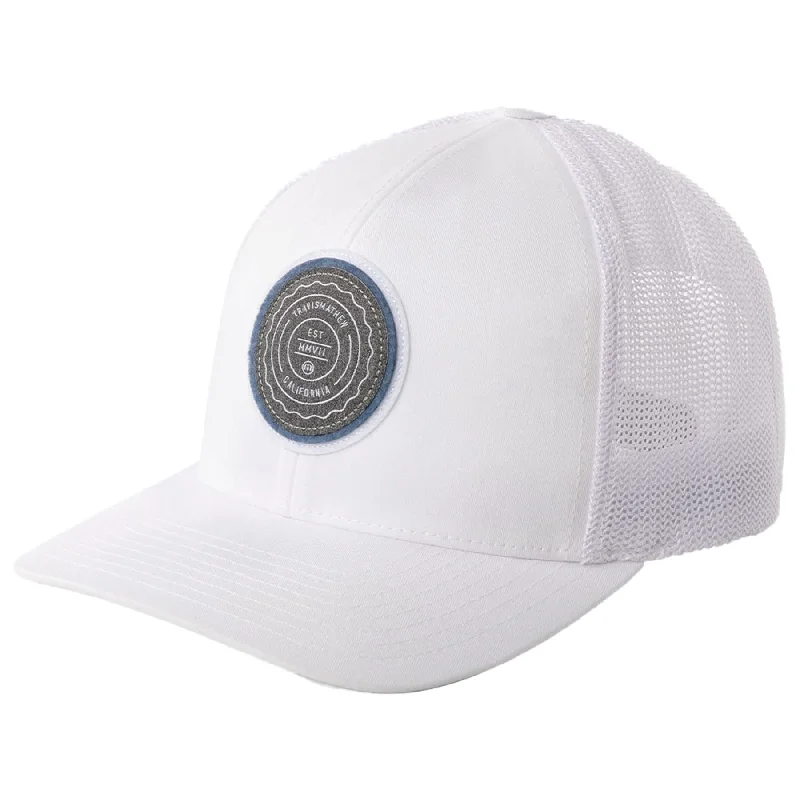 Men's hats stylish navy-The Patch Cap White - 2024