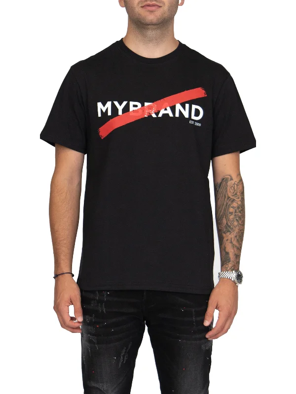 Men's T-shirts durable brown-The Red Line Shirt Black | BLACK