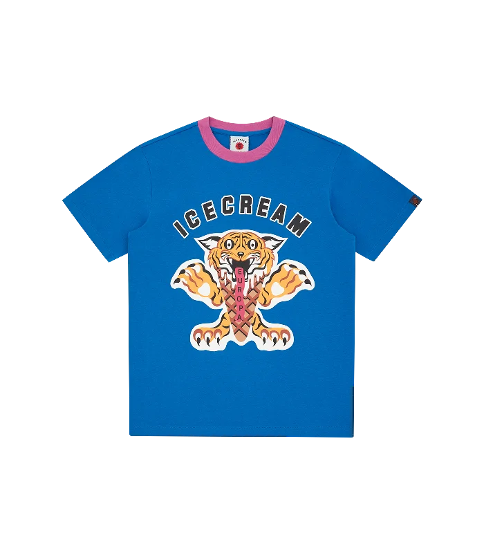 Men's T-shirts breathable white-TIGER T-SHIRT - BLUE