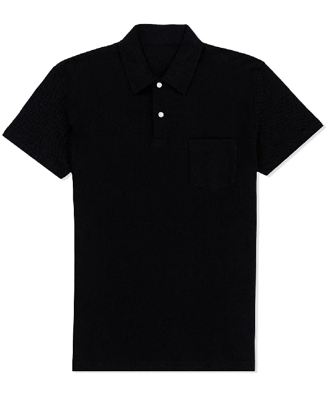 Men's polo shirts soft navy-Jade Black Polo T-shirt