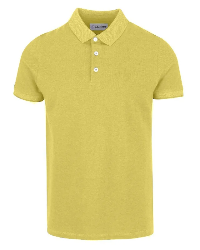 Men's polo shirts lightweight navy-Mild Yellow Polo T-shirt