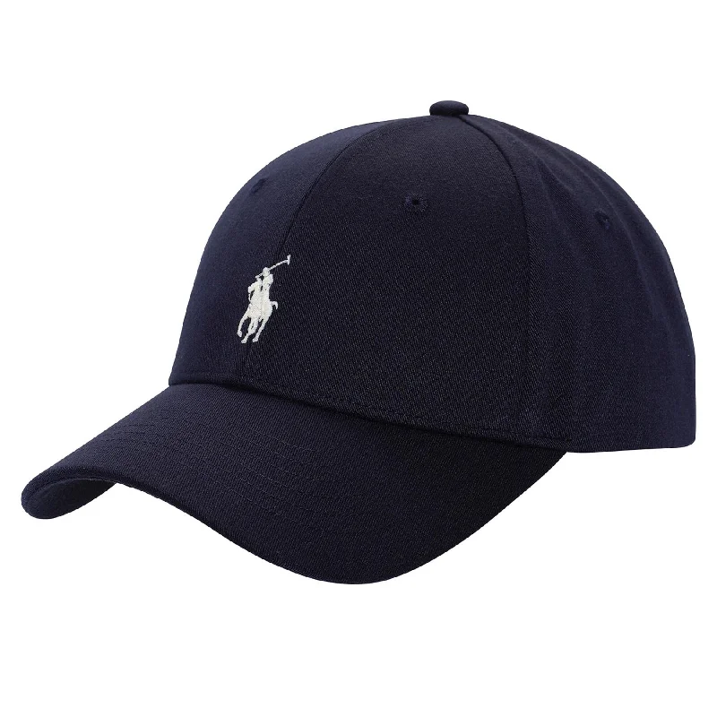 Men's hats durable tan-Twill Polo Player Cap French Navy - 2024