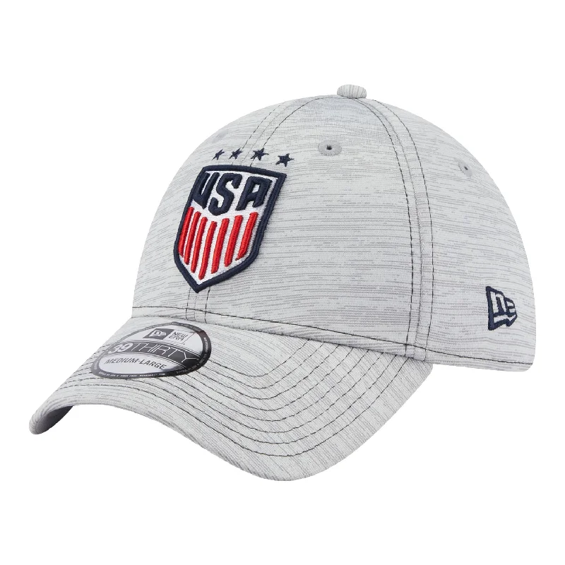 Men's hats trendy white-Men's New Era USWNT 39Thirty Speed Tech Hat