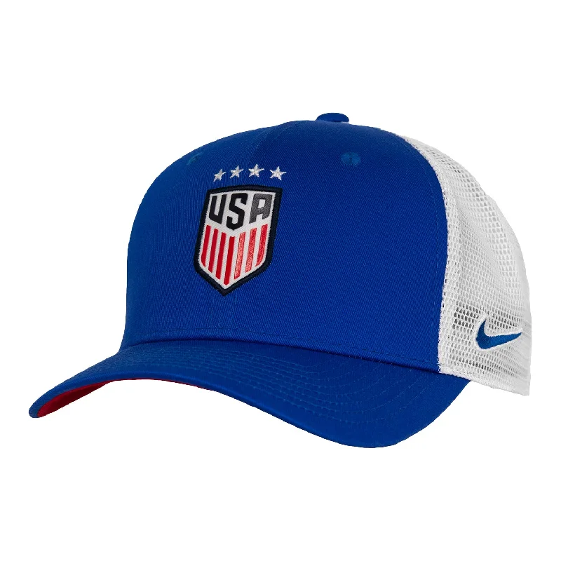 Men's hats everyday tan-Adult Nike USWNT Royal Trucker Hat