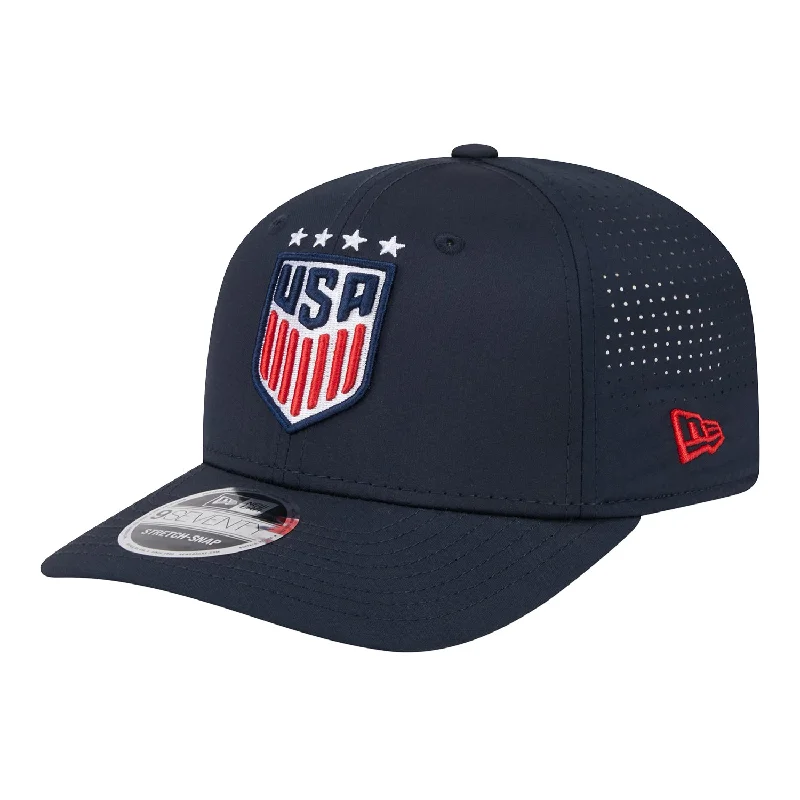 Men's hats stylish gray-Adult New Era USWNT 9Seventy Perform Navy Hat