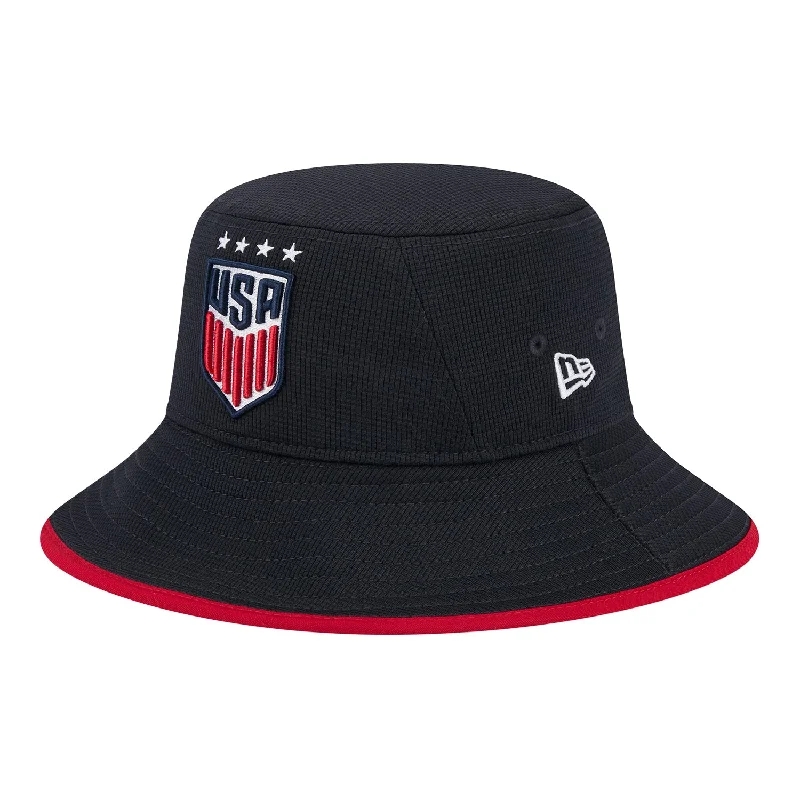 Men's hats casual navy-Adult New Era USWNT Navy Bucket Hat