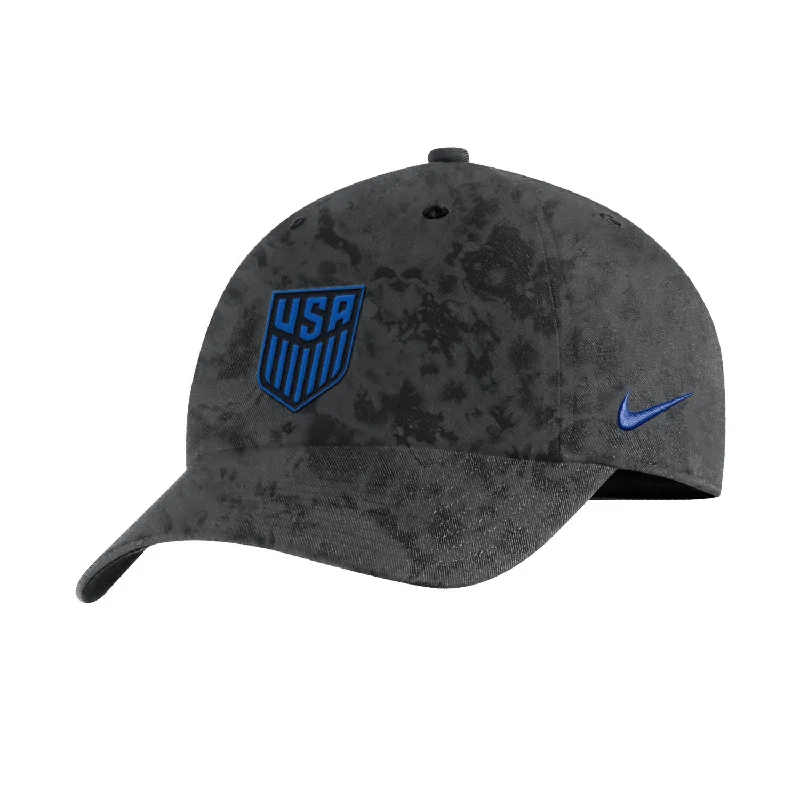 Men's hats breathable navy-Men's Nike USA Campus Graphic Black Hat