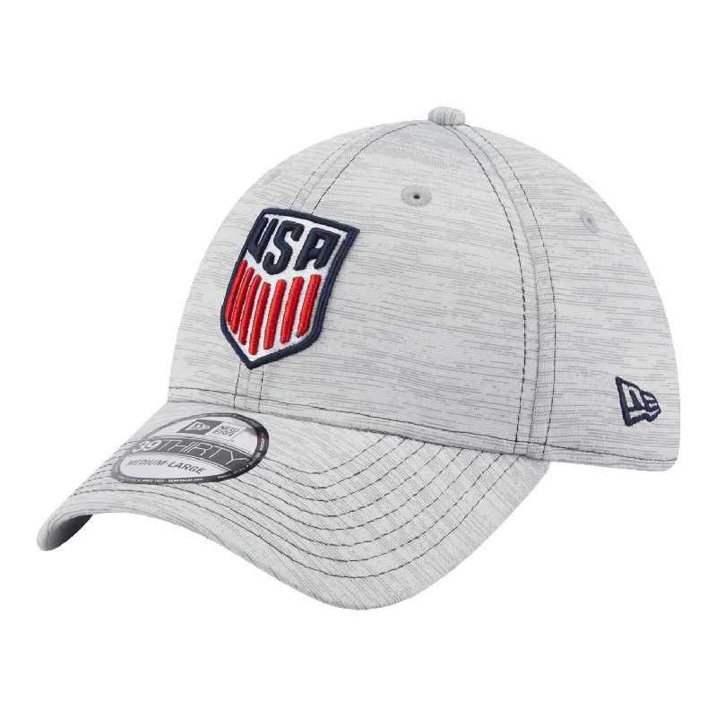 Men's hats stylish white-Men's New Era USMNT 39Thirty Speed Tech Hat