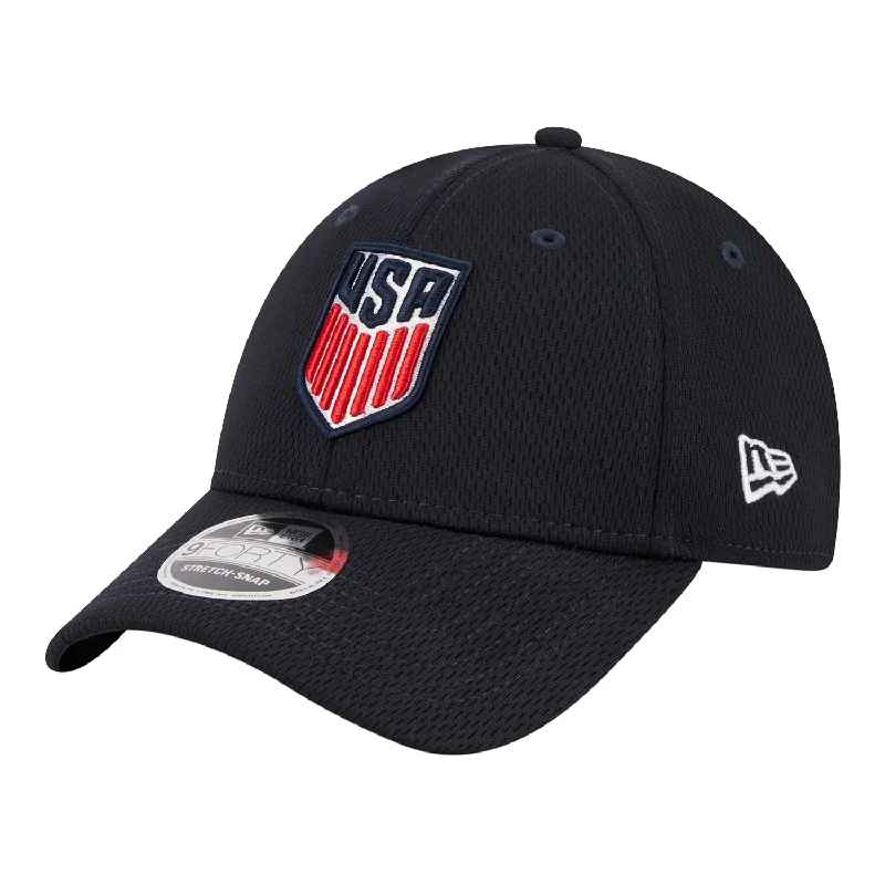 Men's hats warm tan-Adult New Era USMNT 9Forty Navy Hat