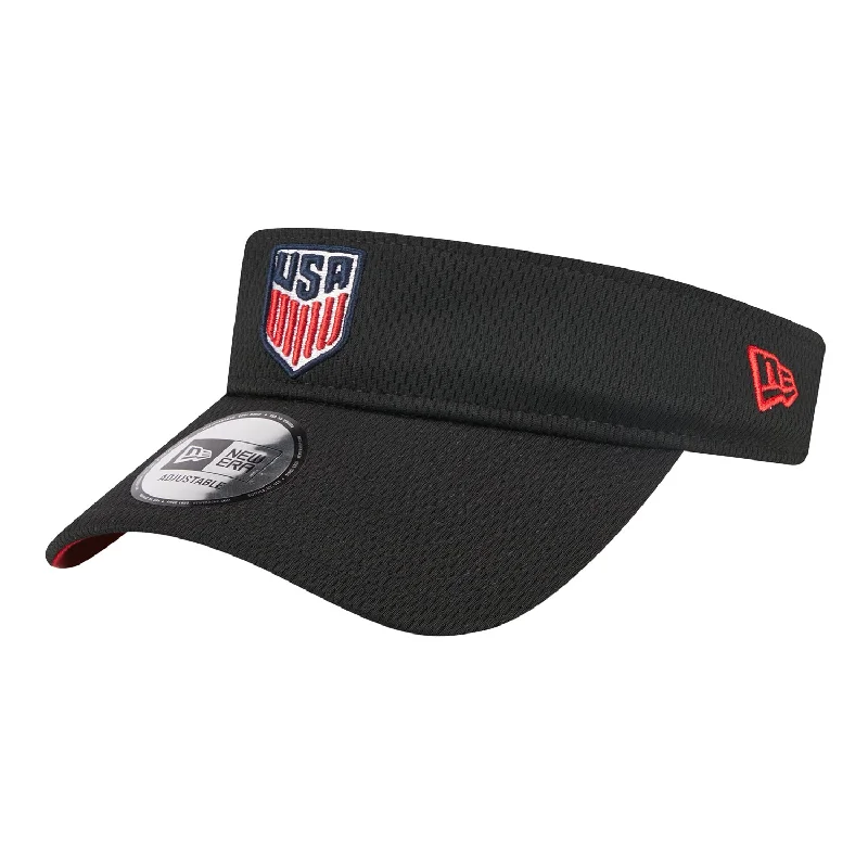 Men's hats warm navy-Adult New Era USMNT Black Visor