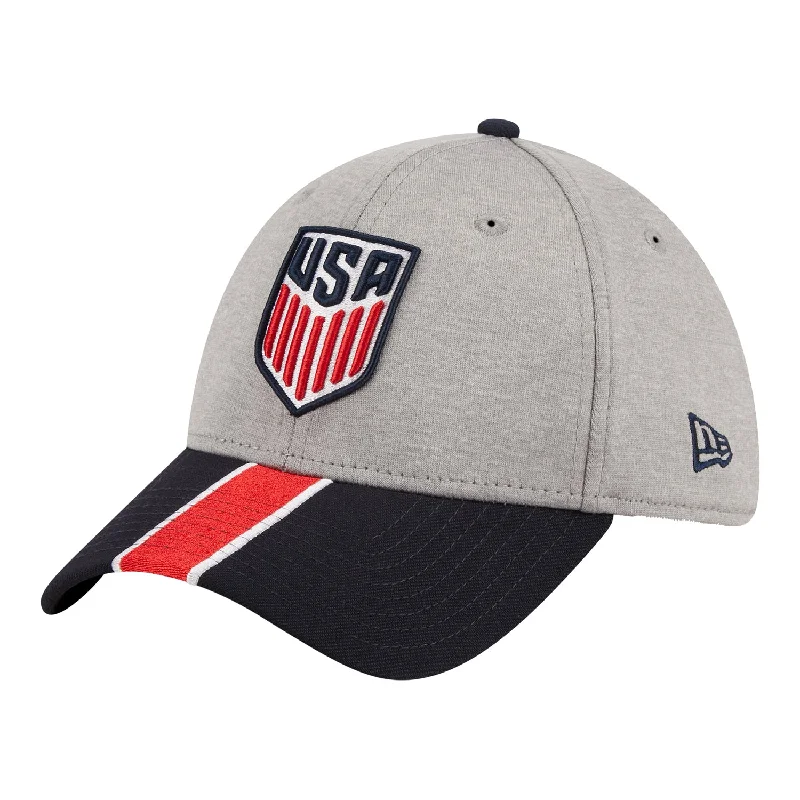 Men's hats breathable navy-Adult New Era USMNT 39Thirty Grey Hat