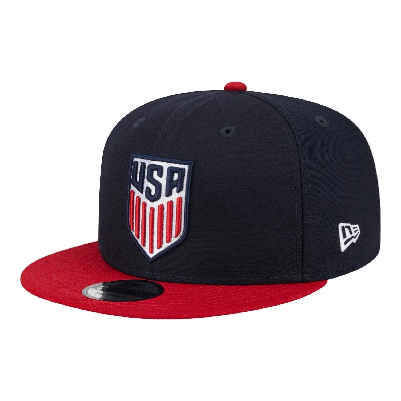 Men's hats breathable green-Adult New Era USMNT 9Fifty Victory Navy Hat