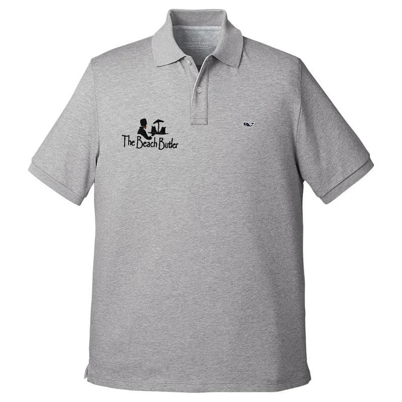 Men's polo shirts stylish white-Vineyard Vines Men's Edgartown Pique Polo