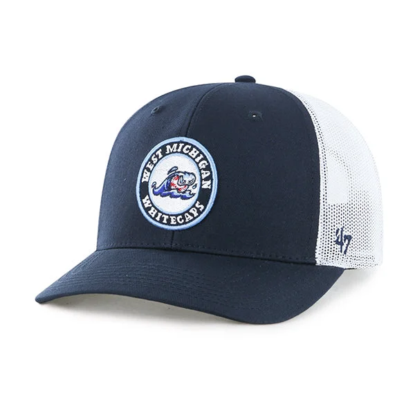 Men's hats trendy white-West Michigan Whitecaps '47 Youth Pop Up Trucker Cap