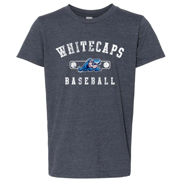 Men's hats classic black-West Michigan Whitecaps Youth Arched Heathered Navy Tee