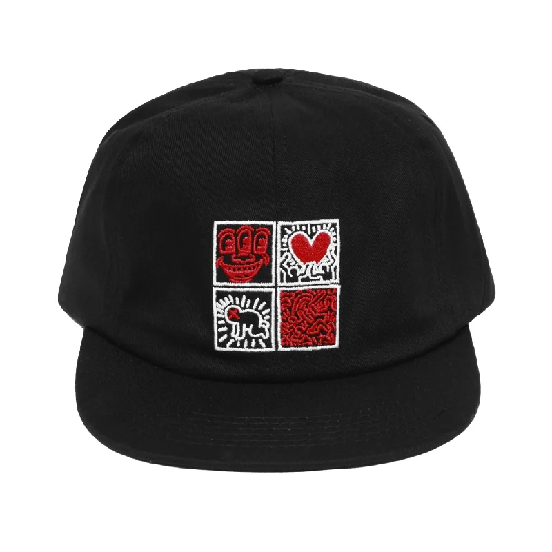 Men's hats classic tan-x Keith Haring Painters Cap Black - AW24