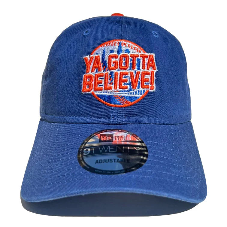 Men's hats lightweight tan-Ya Gotta Believe (BLUE) - New Era adjustable