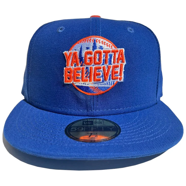 Men's hats durable green-Ya Gotta Believe (BLUE) - New Era fitted