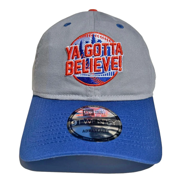 Men's hats classic white-Ya Gotta Believe (GREY) - New Era adjustable