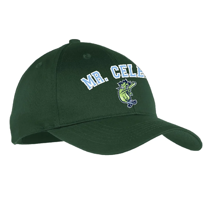 Men's hats lightweight black-Youth Dark Green Mr. Celery Adjustable Cap