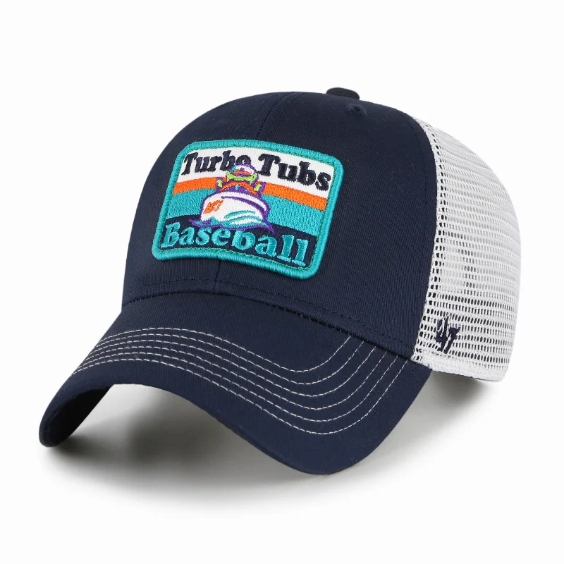 Men's hats breathable tan-Wichita Wind Surge '47 Youth Navy/Neptune Turbo Tubs Ramble MVP Cap