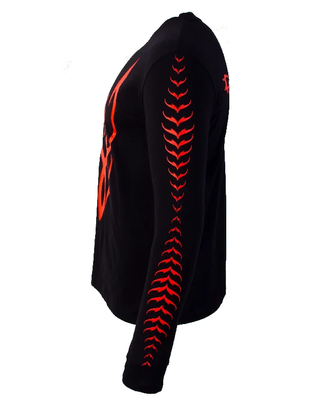 Ladies long-sleeve tops lightweight white-ATOMIC L/S TRIBAL PHOENIX