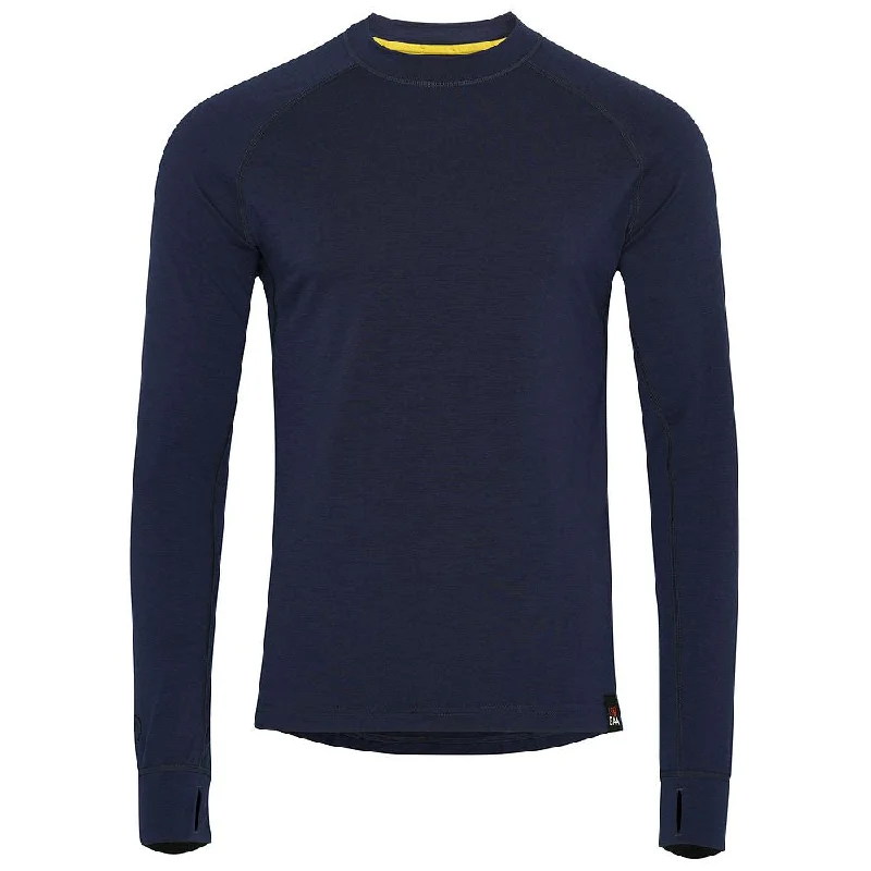 Ladies long-sleeve tops slim green-Mens 160 Merino Active Long Sleeve Crew (Navy)