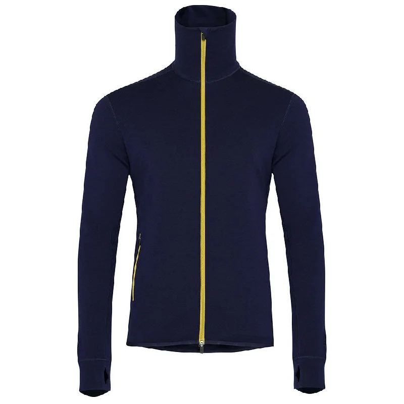 Ladies long-sleeve tops everyday navy-Mens 320 Merino Full Zip (Navy/Lime)