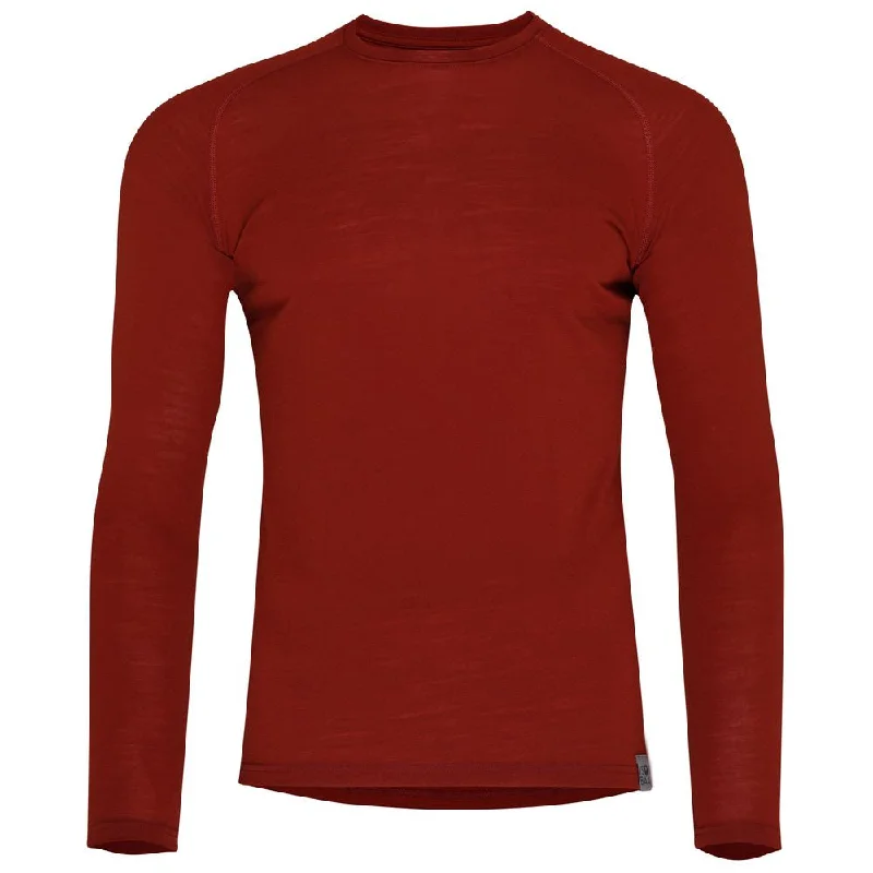 Ladies long-sleeve tops slim gray-Mens IsoSoft 180 Long Sleeve Crew (Burnt Orange)