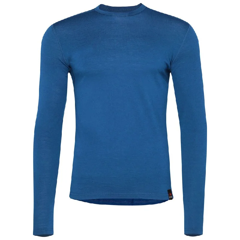 Ladies long-sleeve tops cozy gray-Mens Merino 180 Long Sleeve Crew (Blue)