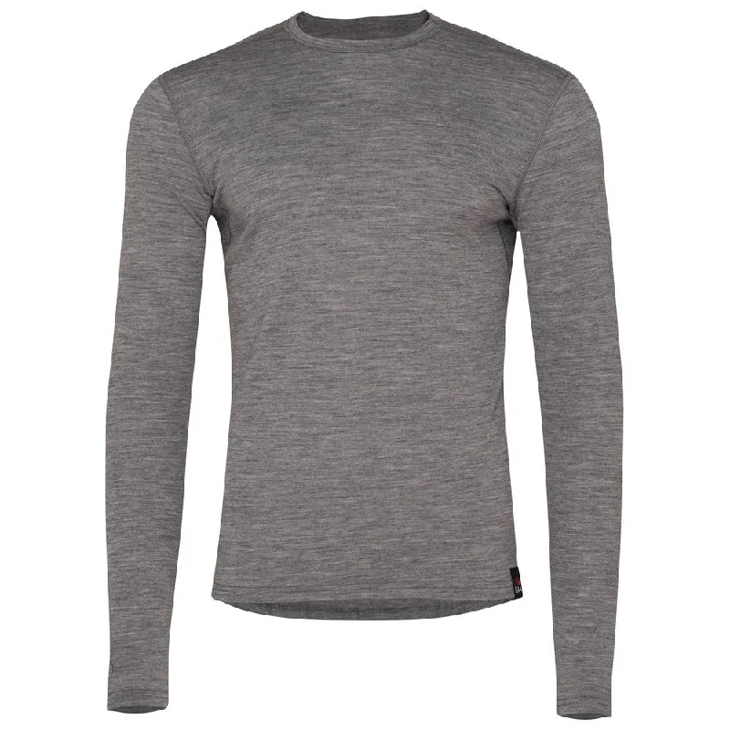 Ladies long-sleeve tops stylish tan-Mens Merino 180 Long Sleeve Crew (Charcoal)