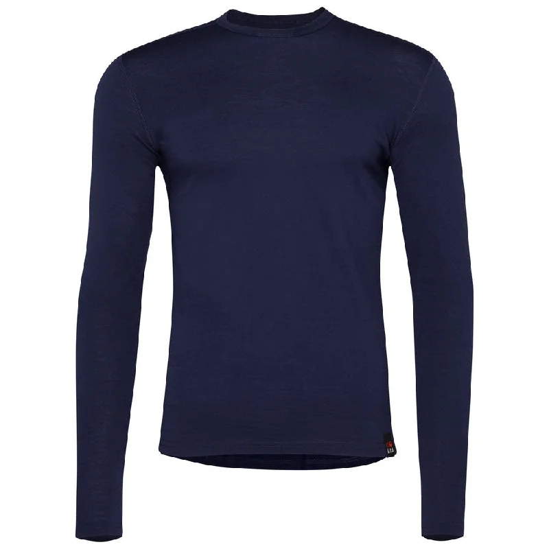 Ladies long-sleeve tops soft navy-Mens Merino 180 Long Sleeve Crew (Navy)