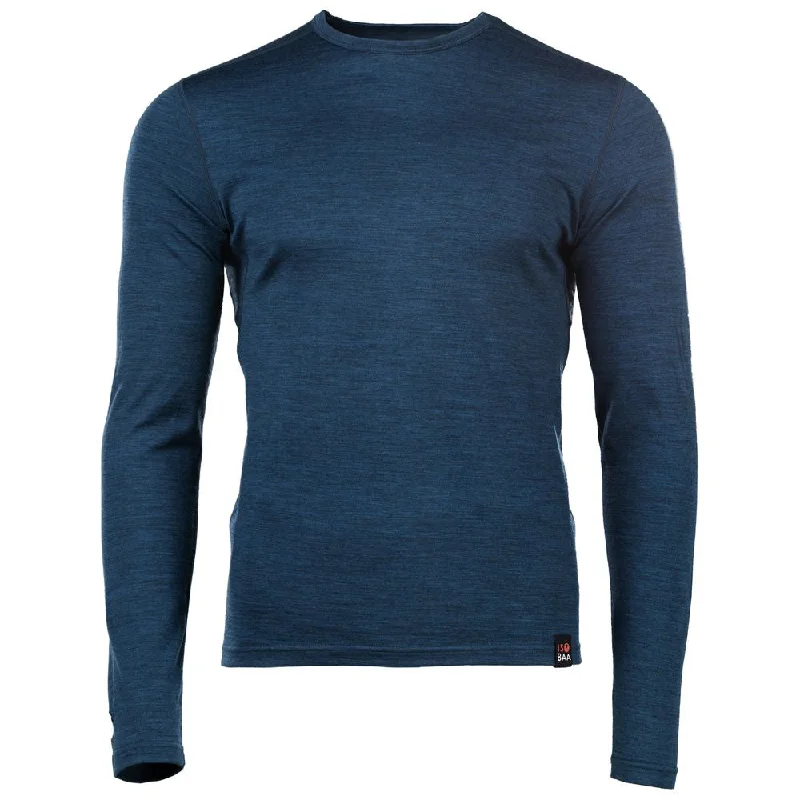 Ladies long-sleeve tops trendy navy-Mens Merino 180 Long Sleeve Crew (Petrol)