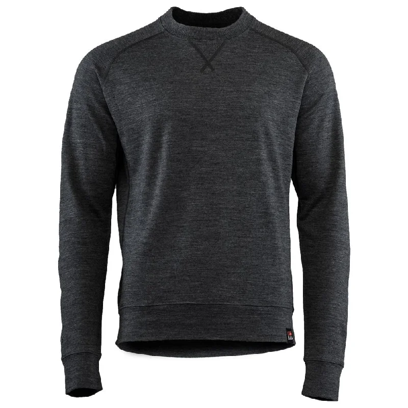 Ladies long-sleeve tops everyday navy-Mens Merino 260 Lounge Sweatshirt (Smoke)