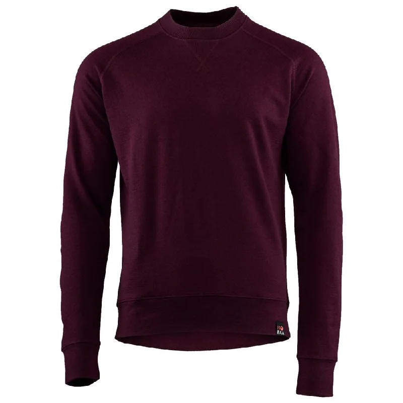 Ladies long-sleeve tops everyday green-Mens Merino 260 Lounge Sweatshirt (Wine)